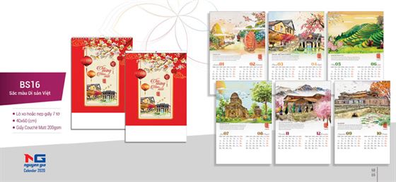 in lịch 7 tờ in lịch 7 tờ nẹp giấy