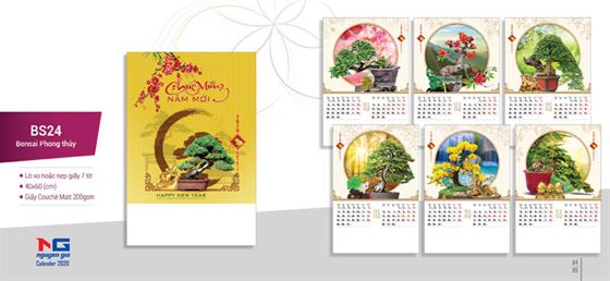 in lịch treo tường 7 tờ in lịch treo tường 7 tờ