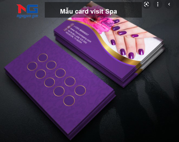 Mẫu card visit kinh doanh spa