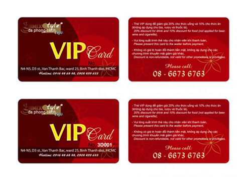 in thẻ vip