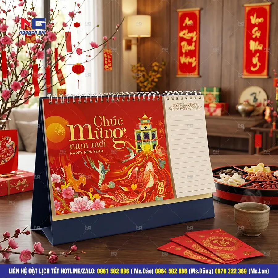 mẫu lịch để bàn đẹp 2027