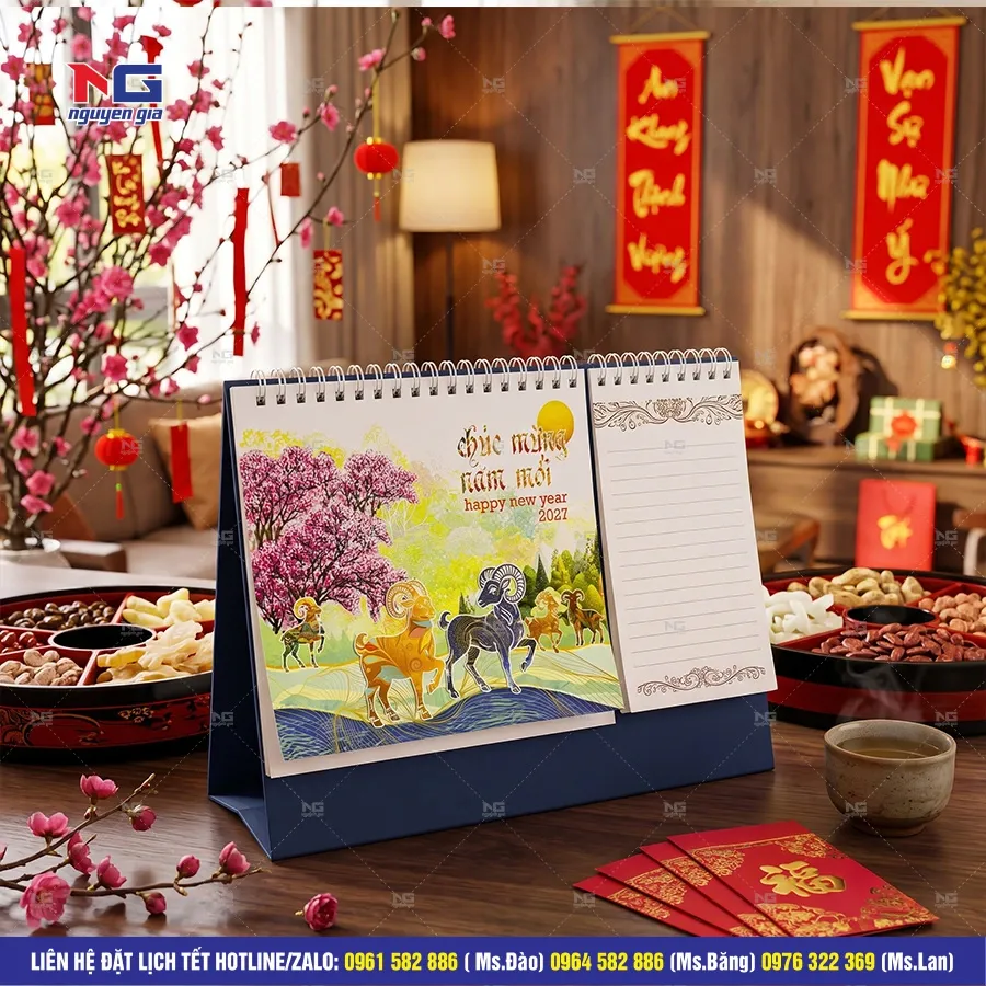 in lịch để bàn theo yêu cầu