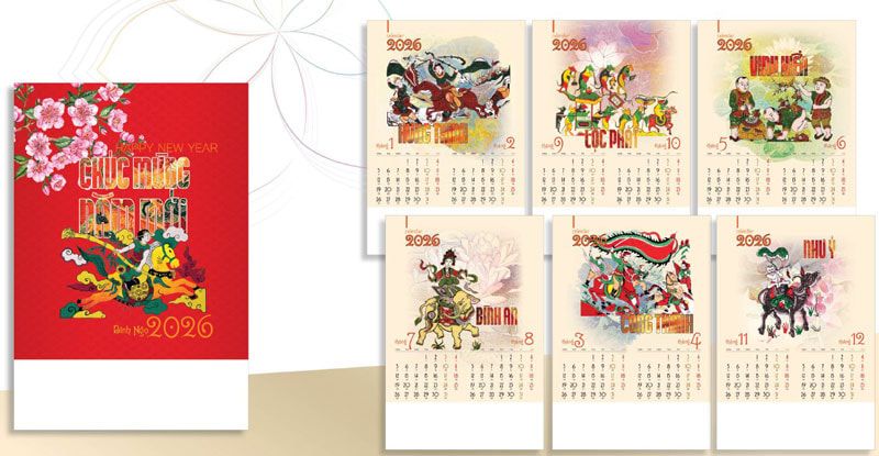 mẫu lịch 52 tuần BS 02 Mẫu lịch treo tường 7 tờ