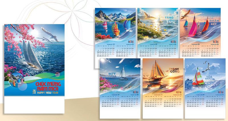 mẫu lịch treo tường BS 08 Lịch treo tường đẹp 2026