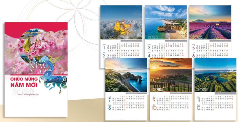mẫu lịch treo tường 7 tờ BS 09