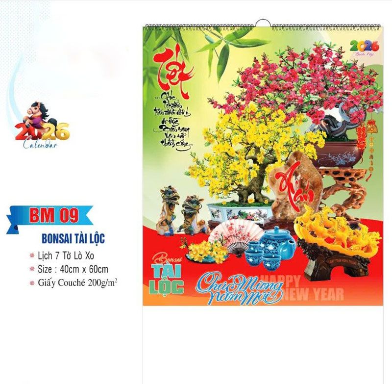 mẫu lịch tết đẹp 2026