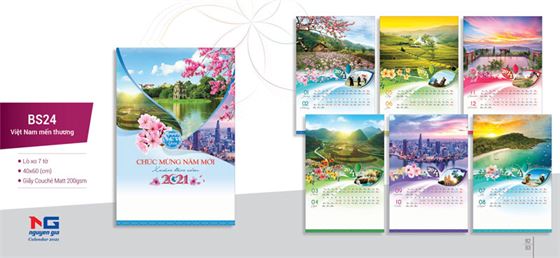 lịch lò xo 7 tờ lịch lò xo 7 tờ