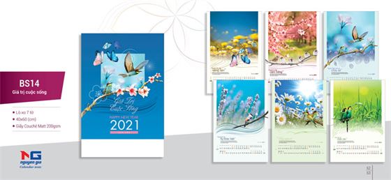 in lịch treo tường lò xo 7 tờ in lịch treo tường lò xo 7 tờ
