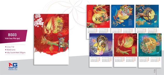 in lịch treo tường 7 tờ in lịch treo tường 7 tờ
