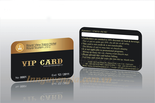 in thẻ vip dành cho khách hàng