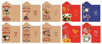 Hình ảnh của mẫu bao lì xì tết đẹp 2018