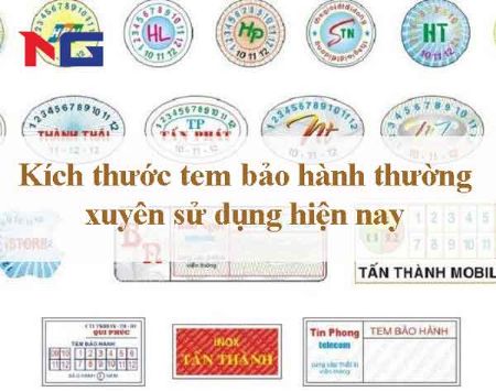Hình ảnh cho bài viết Kích thước tem bảo hành thường xuyên sử dụng hiện nay