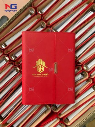 Hình ảnh của Mẫu sổ bìa da in logo Gia Huy Land