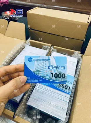 Hình ảnh của Mẫu thẻ gửi xe, vé xe chung cư siêu thị
