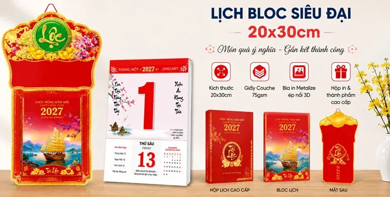mẫu bloc kích thước 20x30cm mẫu tham khảo
