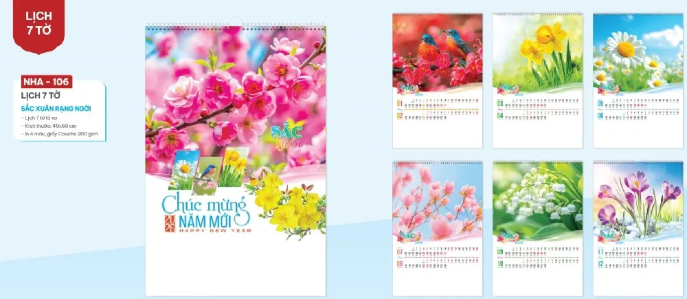 mẫu lịch đẹp 2026 lịch treo tường 7 tờ