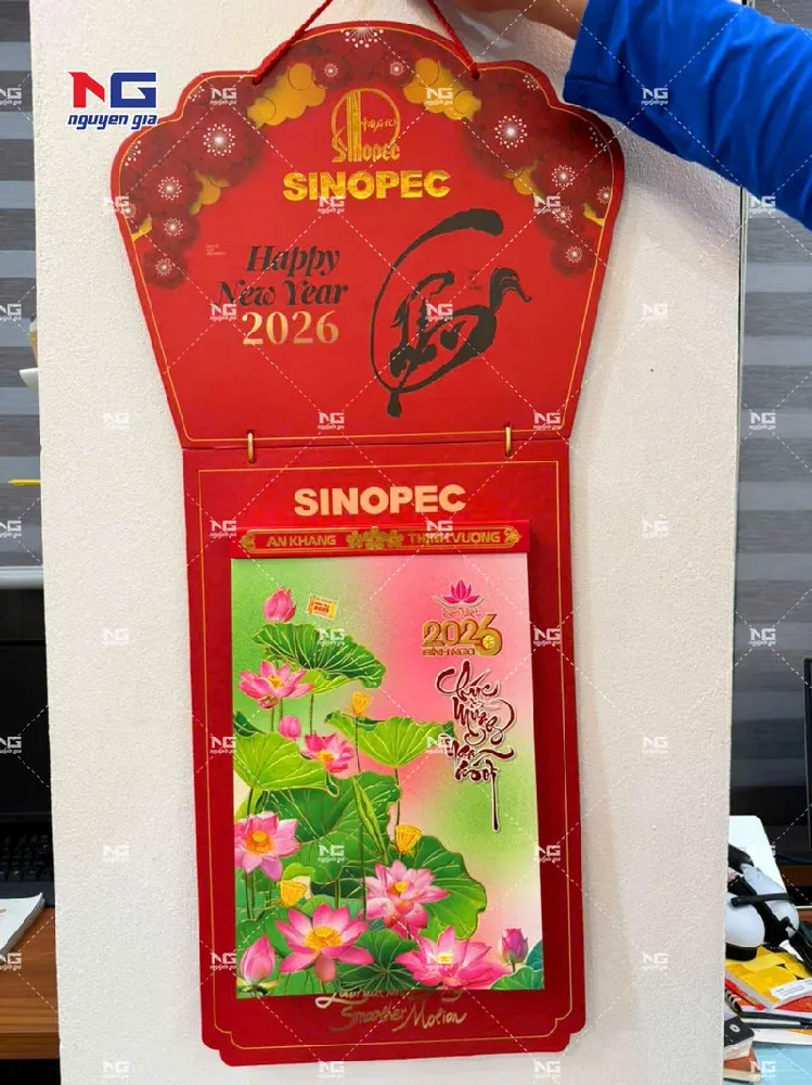 Mẫu lịch tết độc quyền bloc đẹp