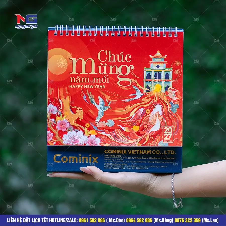 thiết kế lịch tết theo phôi 2027