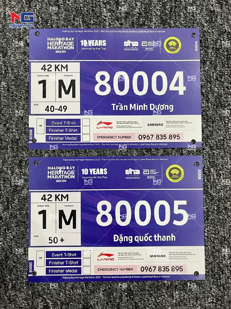 Mẫu bib sự kiện chạy bộ