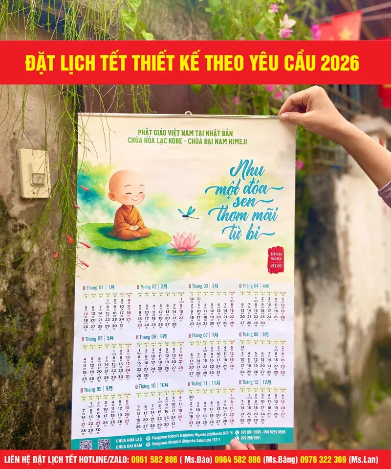 Lịch 1 tờ đẹp
