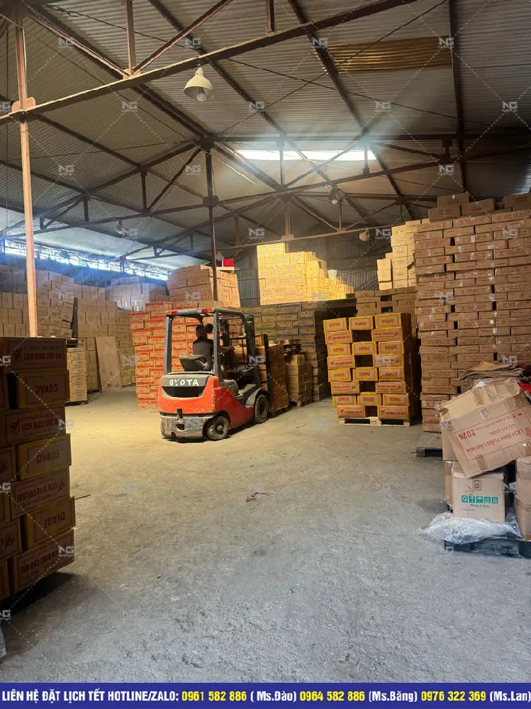 Kho xưởng lịch bloc tại In Nguyễn Gia