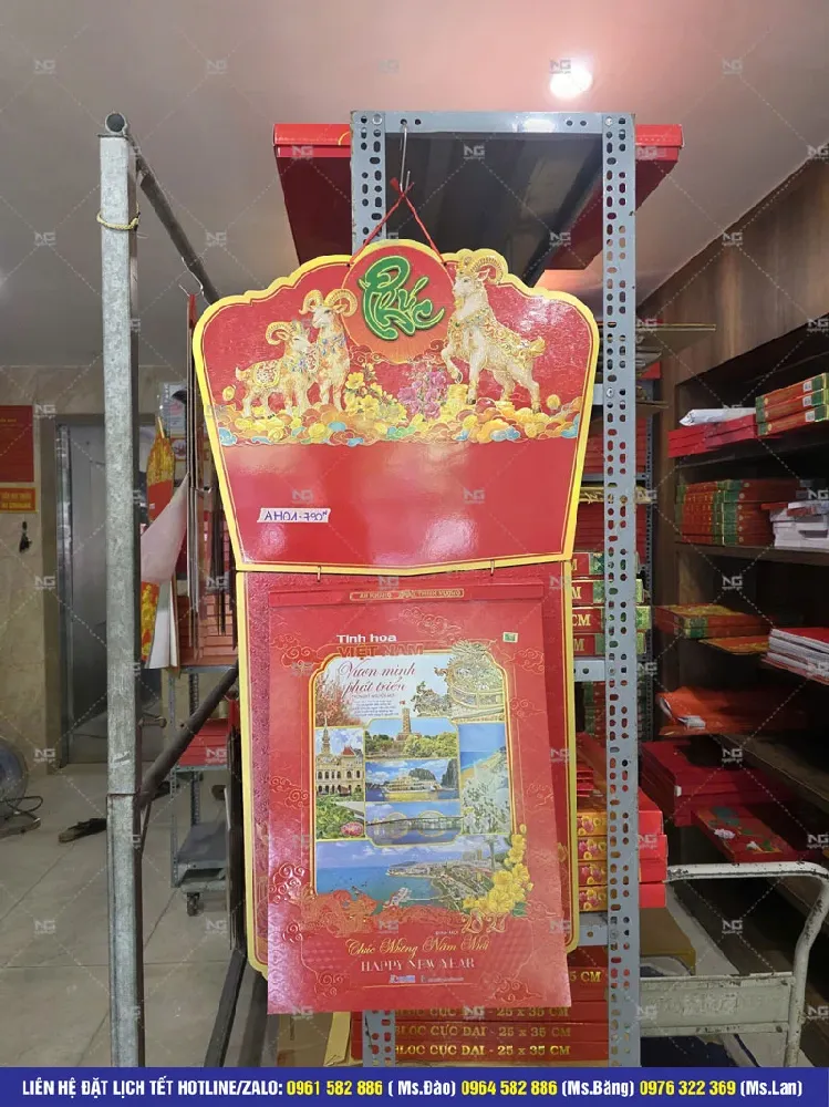Lịch bloc khánh treo tường thực tê