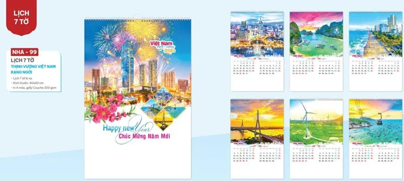 Mẫu lịch tết 2026 