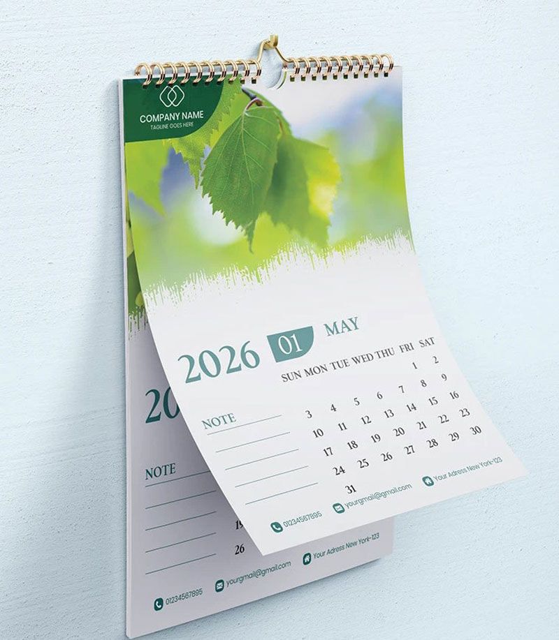 mẫu lịch treo tường 2026