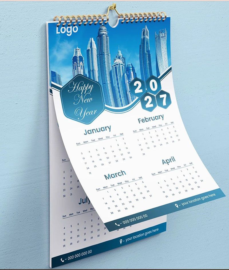 mẫu lịch treo tường xây dựng