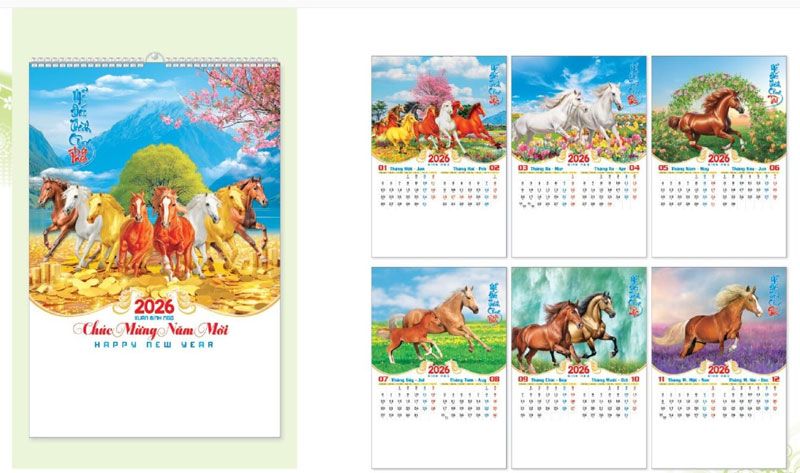 Lịch tết treo tường