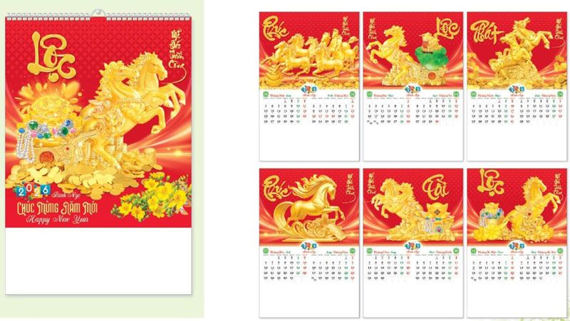lịch treo tường đẹp