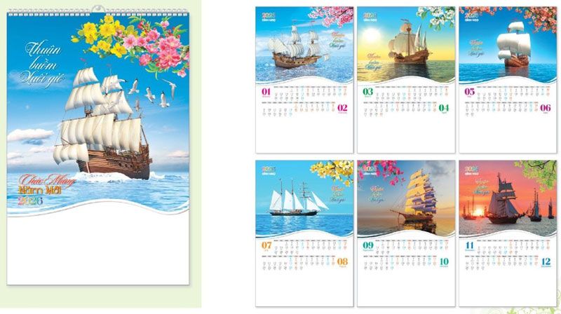 mẫu lịch treo tường giá rẻ