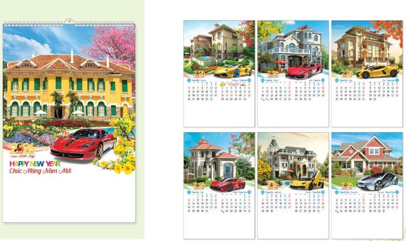lịch tết treo tường đẹp