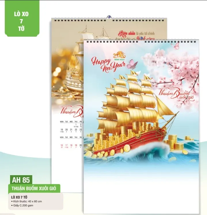 Lịch bông sen ms 09