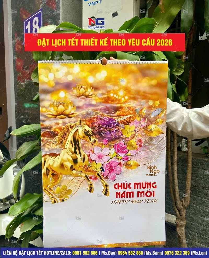 lịch tết treo tường đẹp 2026