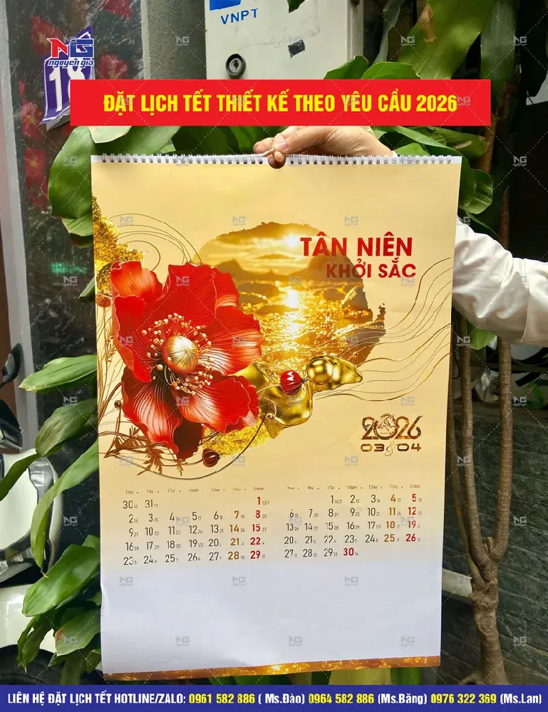 Lịch tết treo tường 
