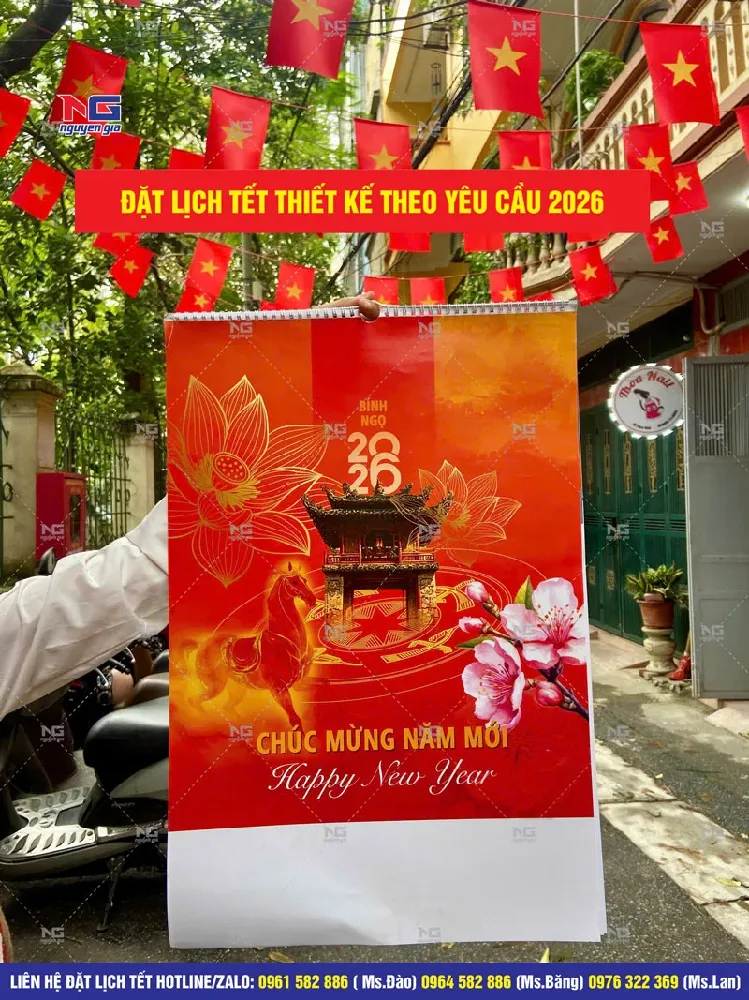 Mẫu lịch treo tường đẹp