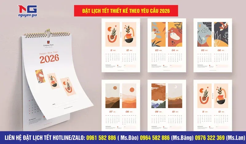 in lịch tết treo tường 2026