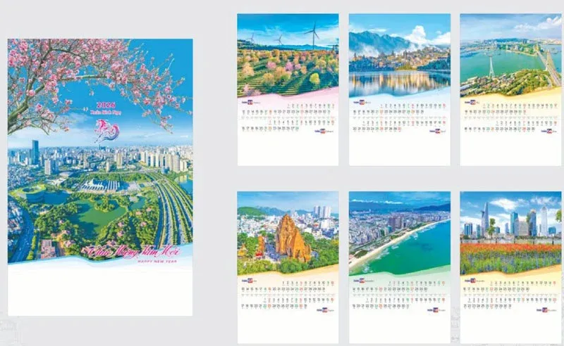 mẫu lịch treo tường NH Việt Nam Thịnh Vượng