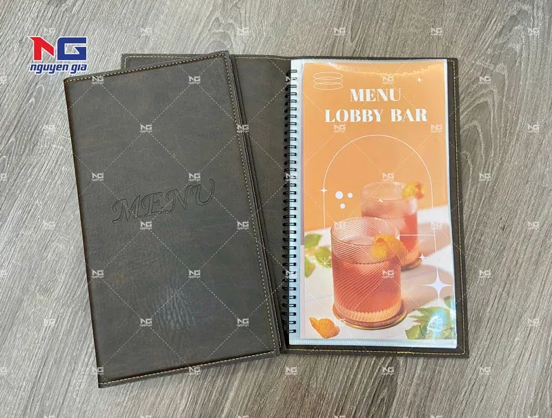 Mẫu bìa da menu