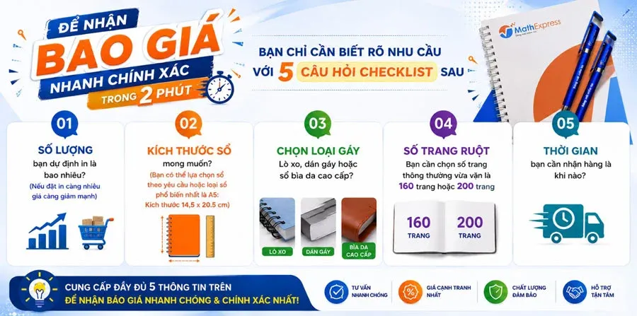 Thông tin về 5 điều cần biết khi in sổ tay hiện nay