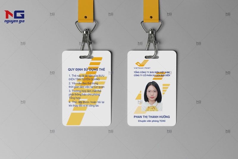thẻ nhân viên nhựa