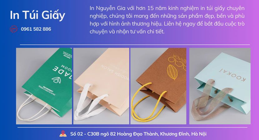 In túi giấy theo yêu cầu Hà Nội