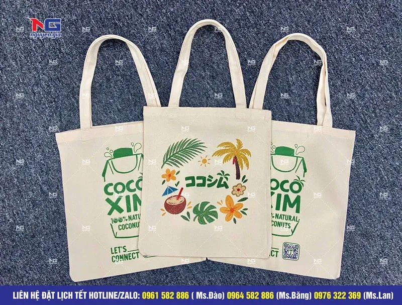 mẫu túi vải tote cocoxim