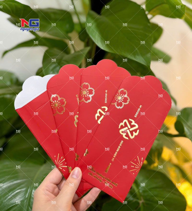 mẫu bao lì xì ép kim tại In Nguyễn Gia