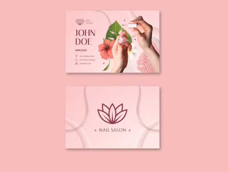 mẫu card visit tiệm nail