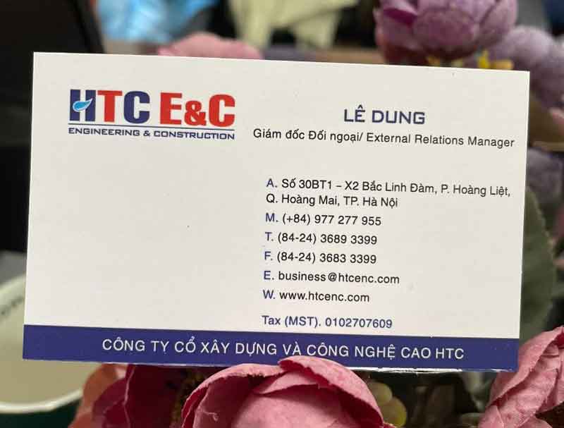 mẫu card công ty lê dung