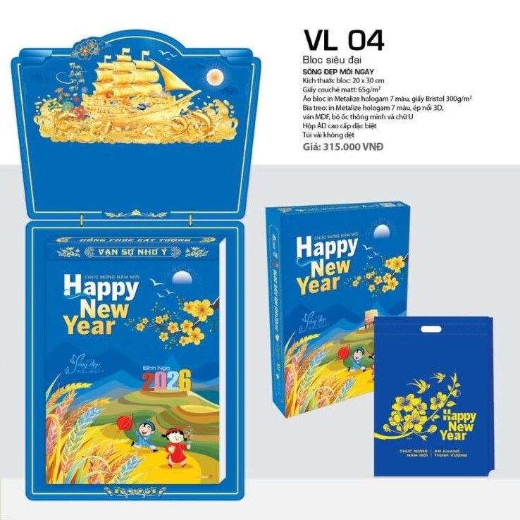mẫu lịch tết bloc vl04