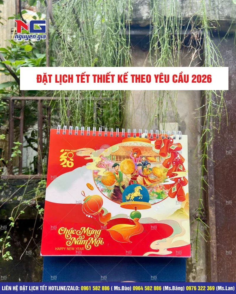 mẫu lịch để bàn 2026 