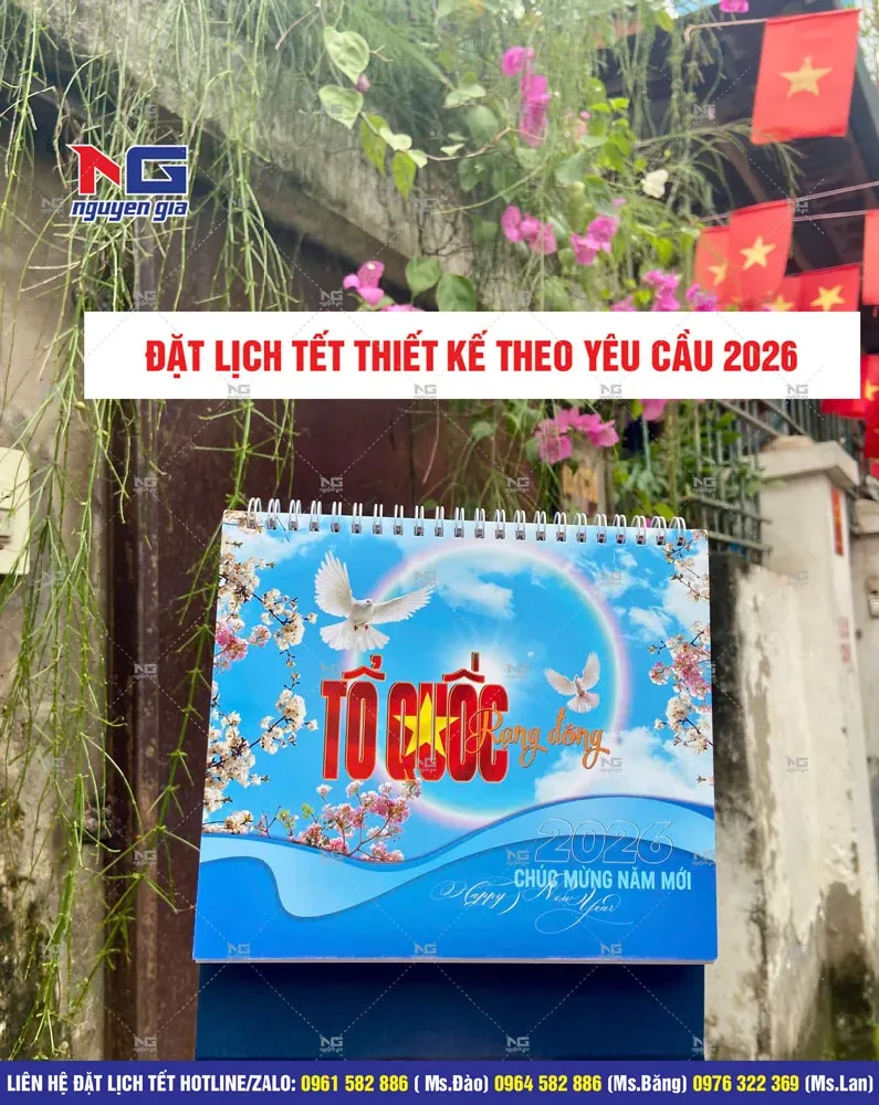 Mẫu lịch để bàn tết